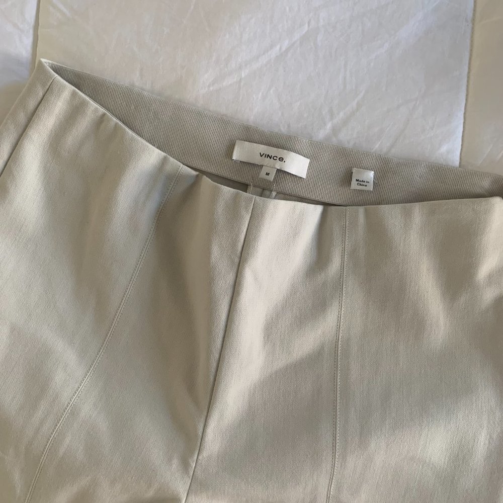 Vince Light Gray Stitch Front Legging Pants